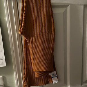 Ultra Flirt Juniors' High-Rise Ribbed Flare Pants XS  Color: Golden Brown